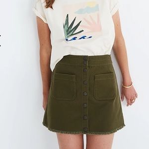 Madewell Raw-Hem A-line Miniskirt